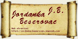 Jordanka Beserovac vizit kartica